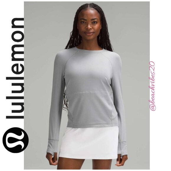 LULULEMON ATHLETICA Its Rulu Run Classic-Fit Crew *Fleece Rhino Grey 12 EUC - Picture 2 of 6